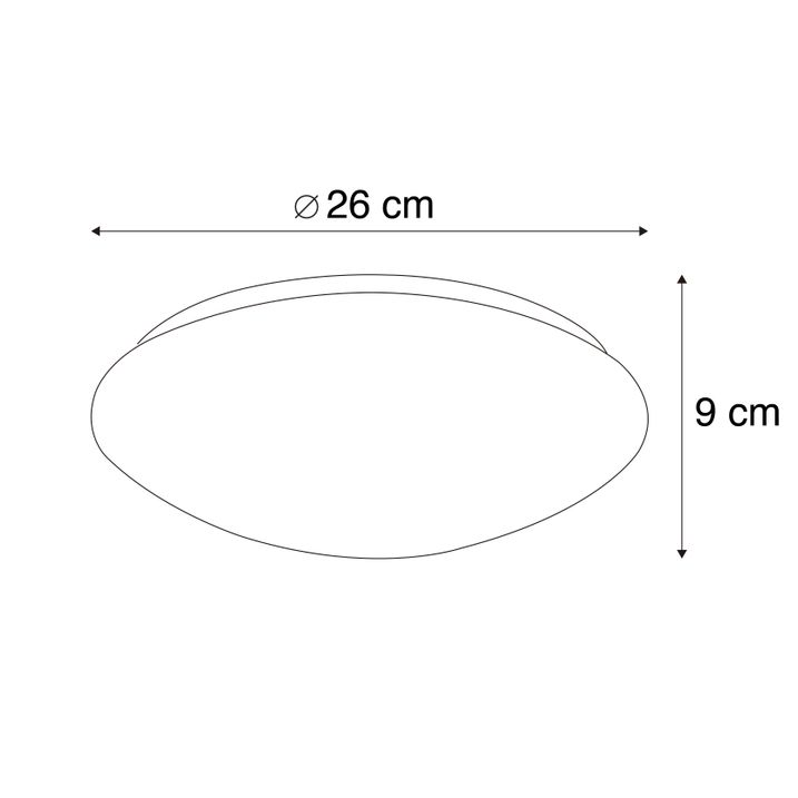 Moderna plafonska lampa bela 26 cm uključujući LED - Iene