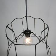 Lampă-suspendată-retro-neagră-45-cm---Granny-Frame