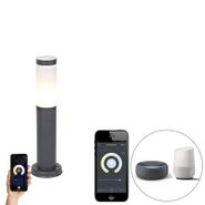 Pametna-spoljna-lampa-na-stubu-antracit-45-cm-uključujući-WiFi-P45---Rox