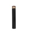 Buitenlamp-zwart-met-smoke-glas-met-grondpin-en-kabelmof-70cm-IP44---Denmark