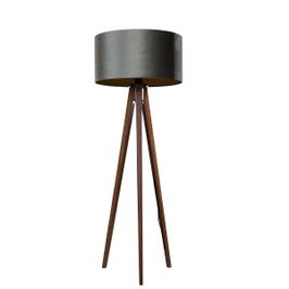 Stojací-lampa-na-třech-nohách-z-ořechového-dřeva-se-zeleným-sametovým-stínítkem-50-cm---Tripod-Classic