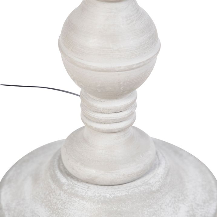 Rūtaina stāvlampa pelēka ar melnu linu abažūru - Classico