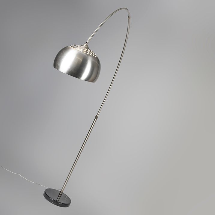 Candeeiro de Arco em Aço com Abajur em Metal 33 cm Ajustável - XXL