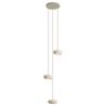 Moderne hanglamp beige met ronde kap 3-lichts - Concerto