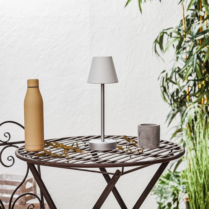 Table Lamp Grey Incl. Rechargeable LED with Touch Dimmer - Renata