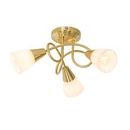 Plafonnier-classique-doré-avec-verre-opale-3-lumières---Inez