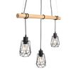 Landelijke-hanglamp-zwart-met-hout-3-lichts---Dami-Frame