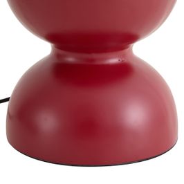 Retro-tafellamp-rood-met-opaal-glas---Yoru