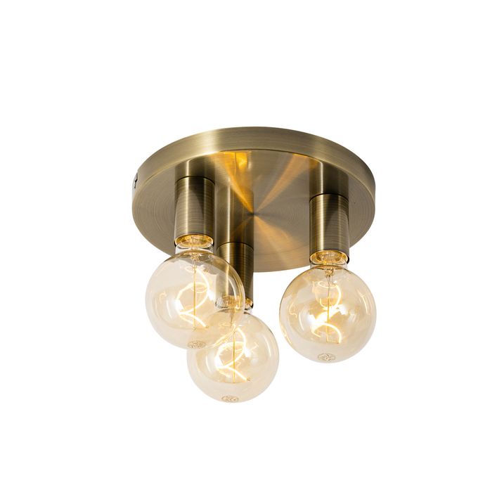 Smarte Deckenleuchte Bronze Rund inkl. 3 Wifi G95 - Facil