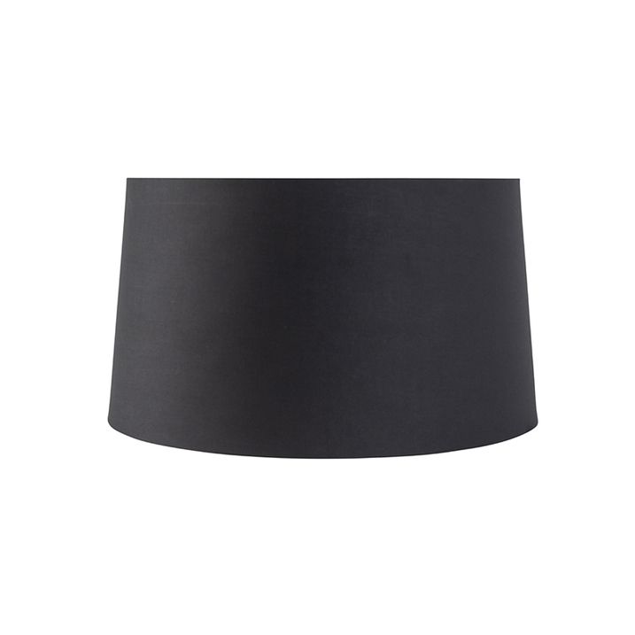 Abat-jour en coton noir 40/45/25 avec intérieur doré