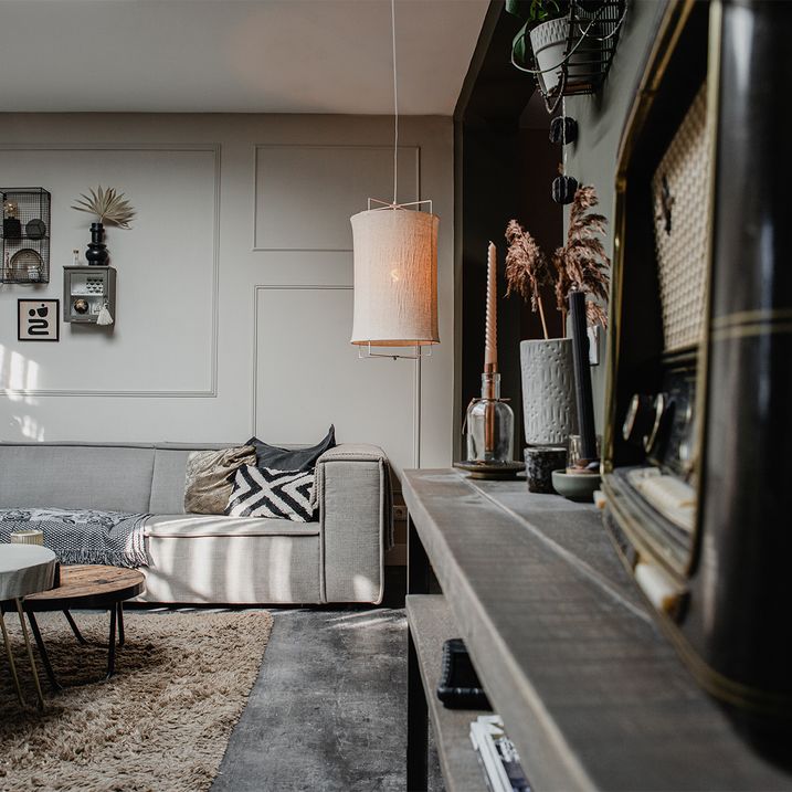 Design-riipusvalaisin beige - Rich