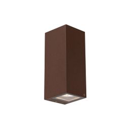 Industriële wandlamp roestbruin 2-lichts AR70 IP54 - Baleno