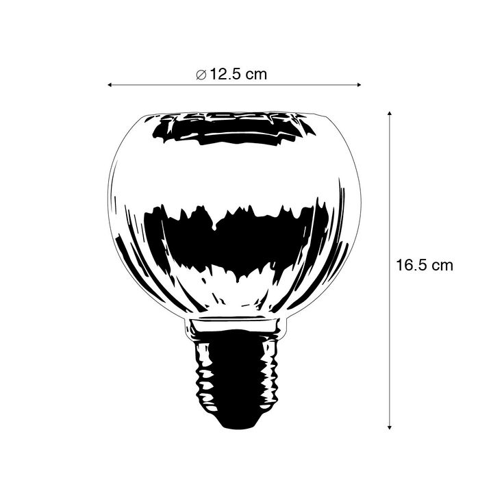 E27 Dimmable LED Bulb G125 Goldline 6W 320LM 1900K