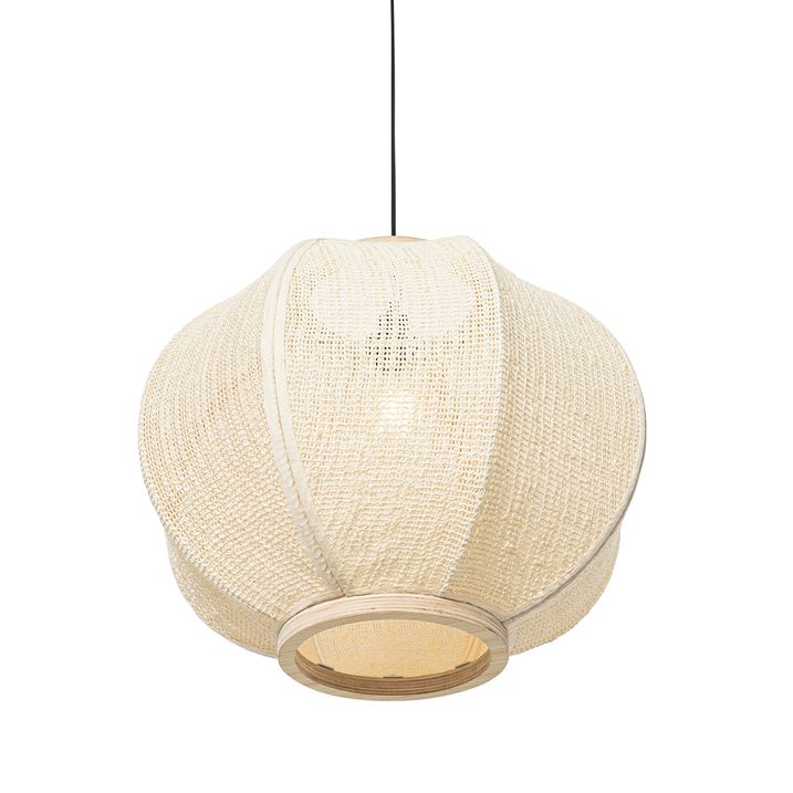 Smart pendellampe naturstoff 48 cm inkl. Wifi G95 - Rob