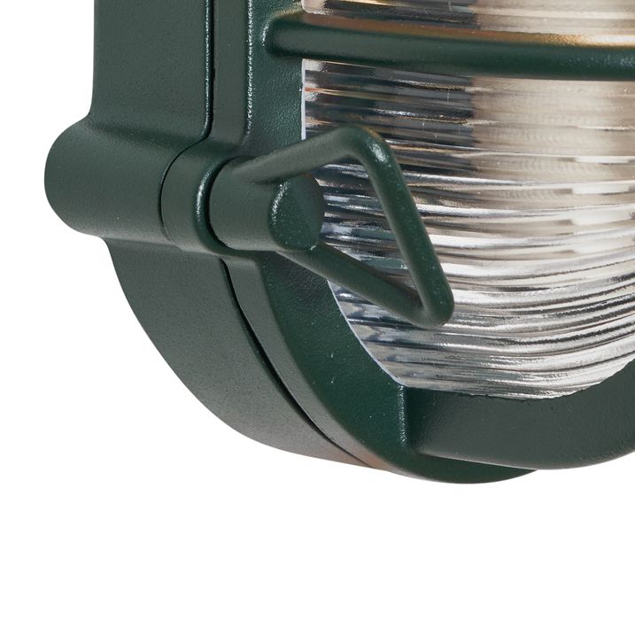 Lampada da parete e da soffitto per esterni verde scuro ovale IP44 - Noutica
