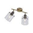 Faretto-da-soffitto-di-design-bronzo-con-vetro-trasparente-2-luci---Domo