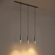 Moderne-skinnesystem-svart-med-3-pendellamper-svart-med-røykglass-1-fase---Slimline-Loyce