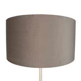 Japandi-stāvlampa-bēša-ar-pelēkbrūnu-abažūru-un-zelta-iekšpusi-50-cm---Simplo