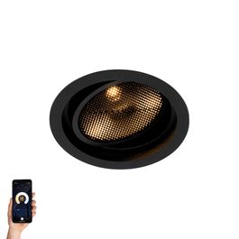 Интелигентен вграден прожектор черен регулируем вкл. Wifi GU10 111mm - Coop 111 Honey