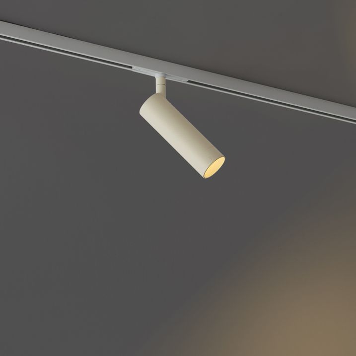 Modern Spotlight Beige with White for Track System 1-Phase GU10 35mm - Slimline Uzzy