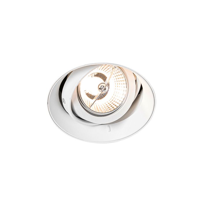 Spot encastré moderne blanc GU10 AR70 rond sans bordure - Oneon