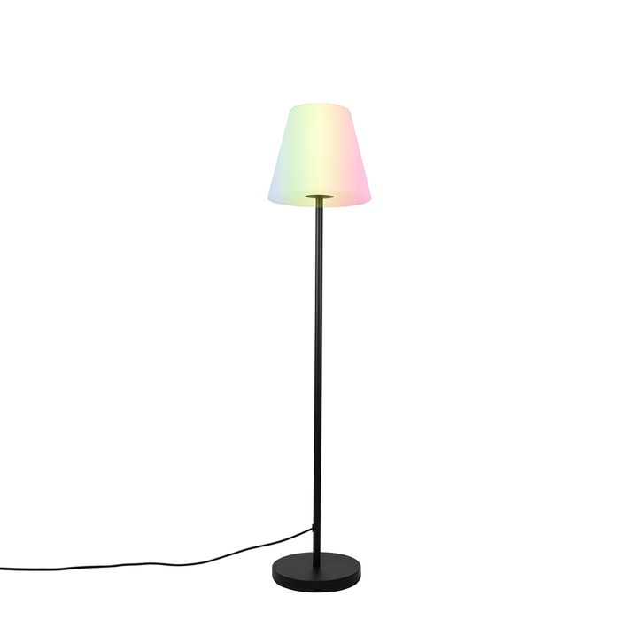 Smart gulvlampe sort med hvid skærm 35 cm IP65 inkl. WiFi A60 - Virginia