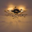 Vintage-Ceiling-Light-Black-with-Gold-50-cm-3-Light---Foglie