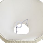Beige-kangasvarjostin-valkoisella-sisäosalla-45/15/21,5---Heritage