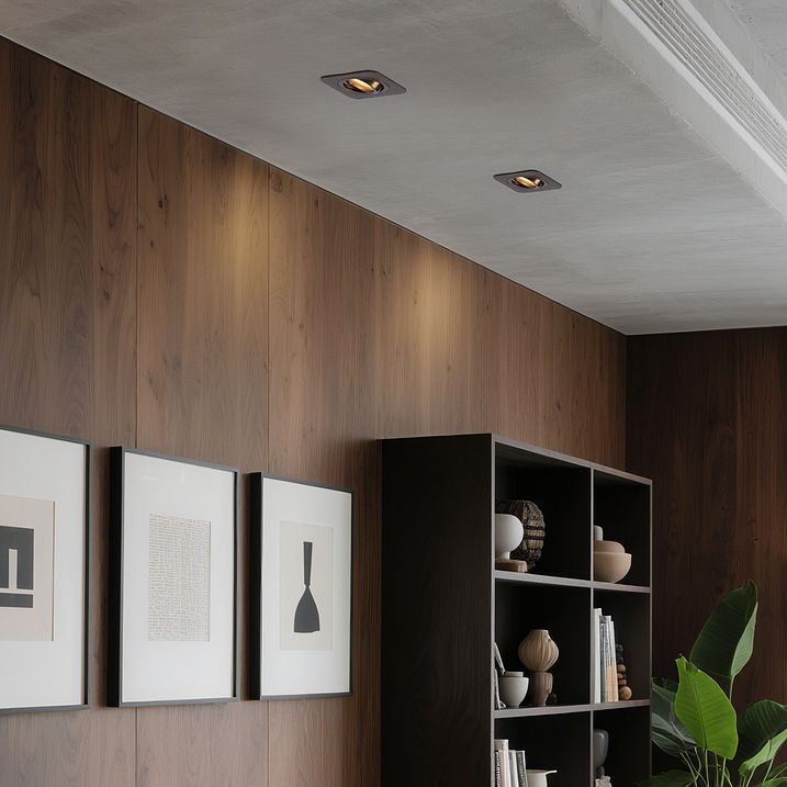 Rounded Recessed Spotlight Dark Bronze GU10 50mm Swivel and Tiltable IP44 - Alberto