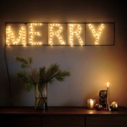 Julevegglampe-svart-MERRY-inkl.-LED-med-timer-IP44---Yoro