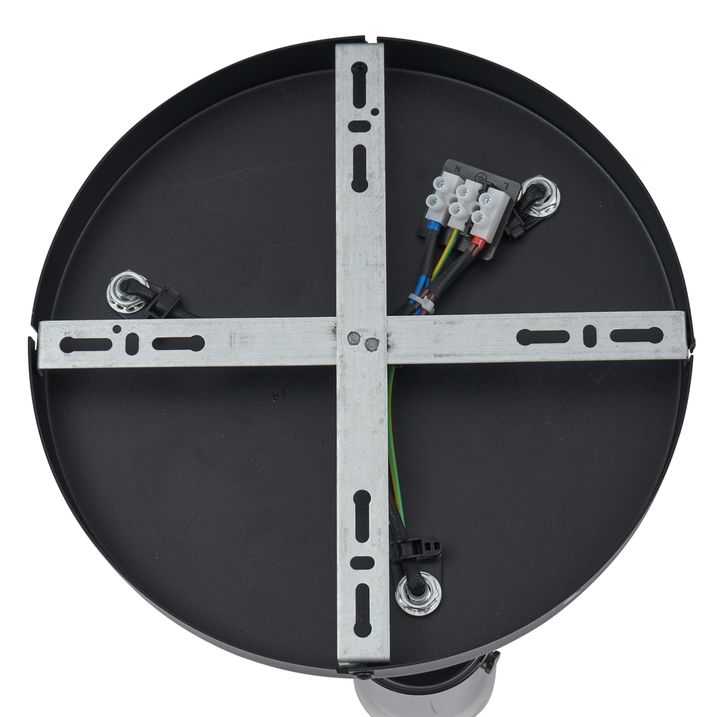 Deckenstrahler Gunmetal Rund 3-flammig drehbar und verstellbar - Drain
