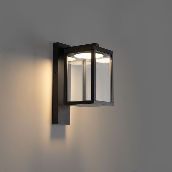 Lanterne murale d'extérieur noire avec LED IP54 - Ferdinand