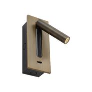 Set-of-2-Modern-Wall-Lamps-Dark-Bronze-Incl.-LED---Plaza