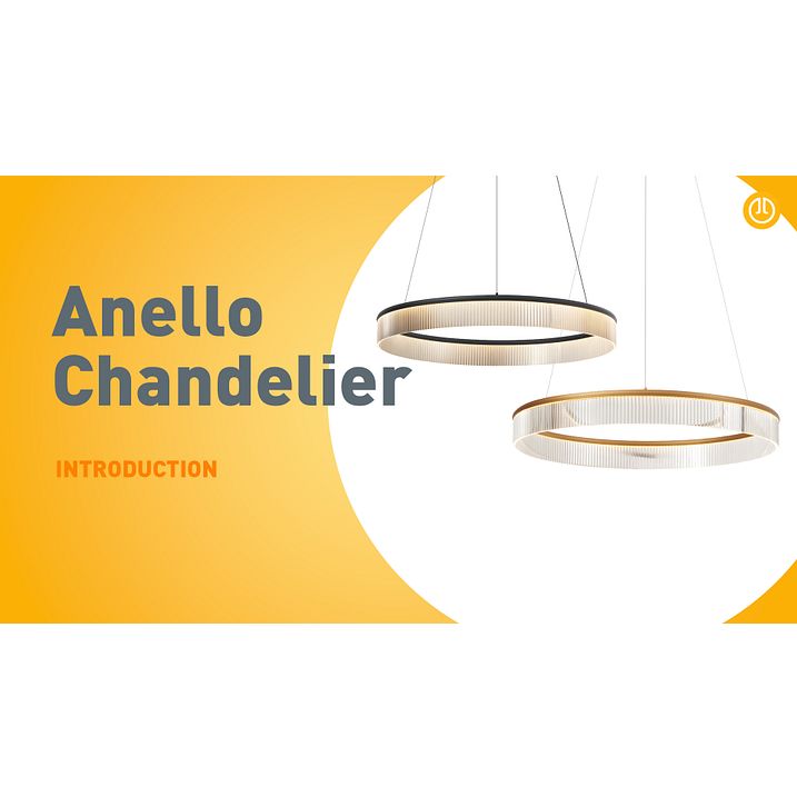 Sodobna viseča svetilka medenina 78cm vklj. LED 3-stopenjsko zatemnjevanje - Anello Chandelier