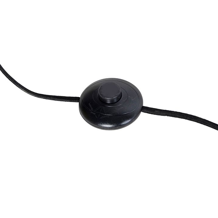 Country Floor Lamp Black with Rattan - Manila