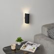 Moderne-wandlamp-zwart-2-lichts---Gotthard
