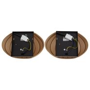 Set-van-2-wandlampen-bruin-met-stoffen-kap---Bida