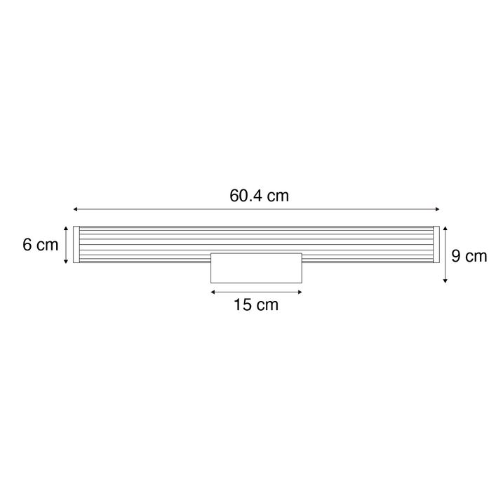 Retro stenska svetilka bronasta 60,4 cm vklj. LED IP44 - Coco