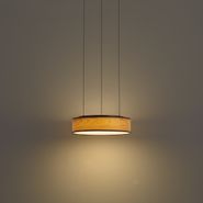 Lámpara-colgante-moderna-negra-con-estampado-de-madera-de-nogal-con-LED-integrado-regulable-en-3-pasos-Easylift---Drew