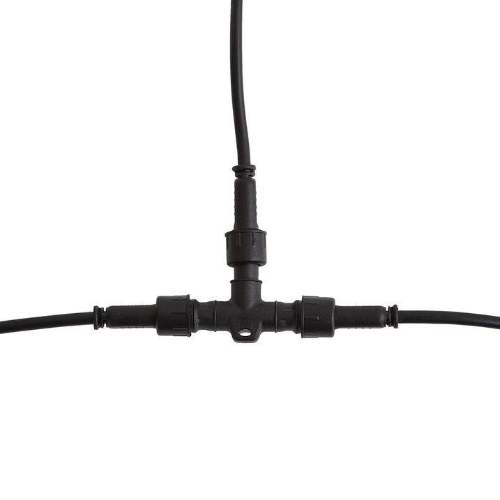 12V systeem zwart 8m met 3 prikspots incl. LED en bewegingssensor IP44 - Voltaire Pico