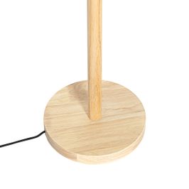 Landelijke-vloerlamp-hout-met-linnen-kap-naturel-32-cm---Mels