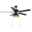 Mistral-Magna-Ceiling-Fan---Black-&-Beige,-130cm-with-Pull-Switch