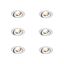 Set-me-6-Drita-Reflektuese-Moderne-të-Inkasuara,-të-Bardha-8.2-cm-me-LED-IP54-Ultra-të-Holla---Pupil