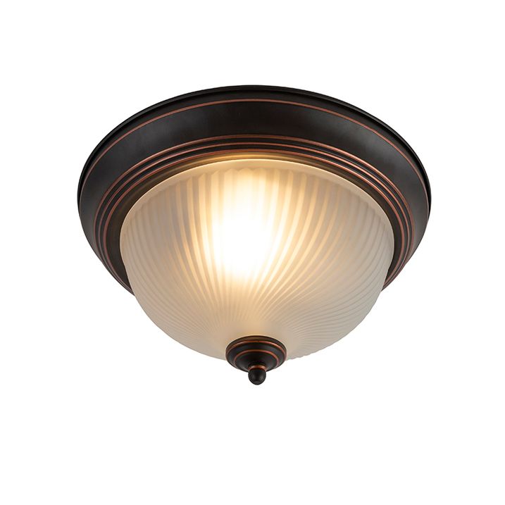 Klassieke plafondlamp bruin opaal - Classico