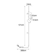 Applique-smart-nera-a-3-luci-con-interruttore-a-pedale-Incl.-3-GU10-Wifi-da-50mm---Jeana-Luxe