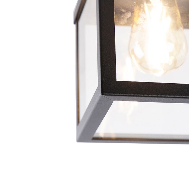 Plafoniera da esterno smart industriale nera con ST64 Wifi inclusa - Rotterdam