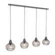 Moderne-pendellampe-sort-4-lys---Saffira