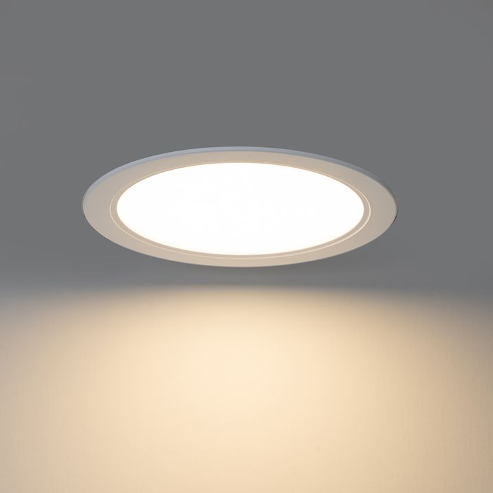 Set de 6 spoturi încastrate albe 14,5 cm Incl. LED reglabil în Kelvin cu comutator DIP - Stephanie