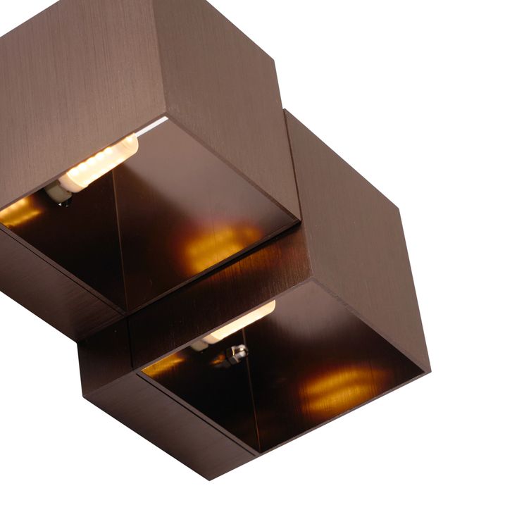 Moderna zidna lampa tamna bronza 2-svjetla - Transfer Double