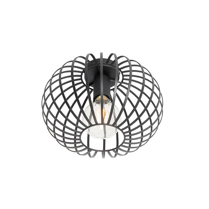 Smart Ceiling Lamp Black 30 cm Incl. Wifi G95 - Johanna